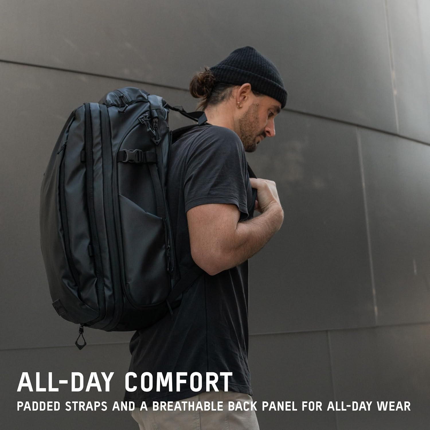 WANDRD TRANSIT Travel Backpack (45L): Large Expandable Carry-On Adventure Bag – Weather-Resistant