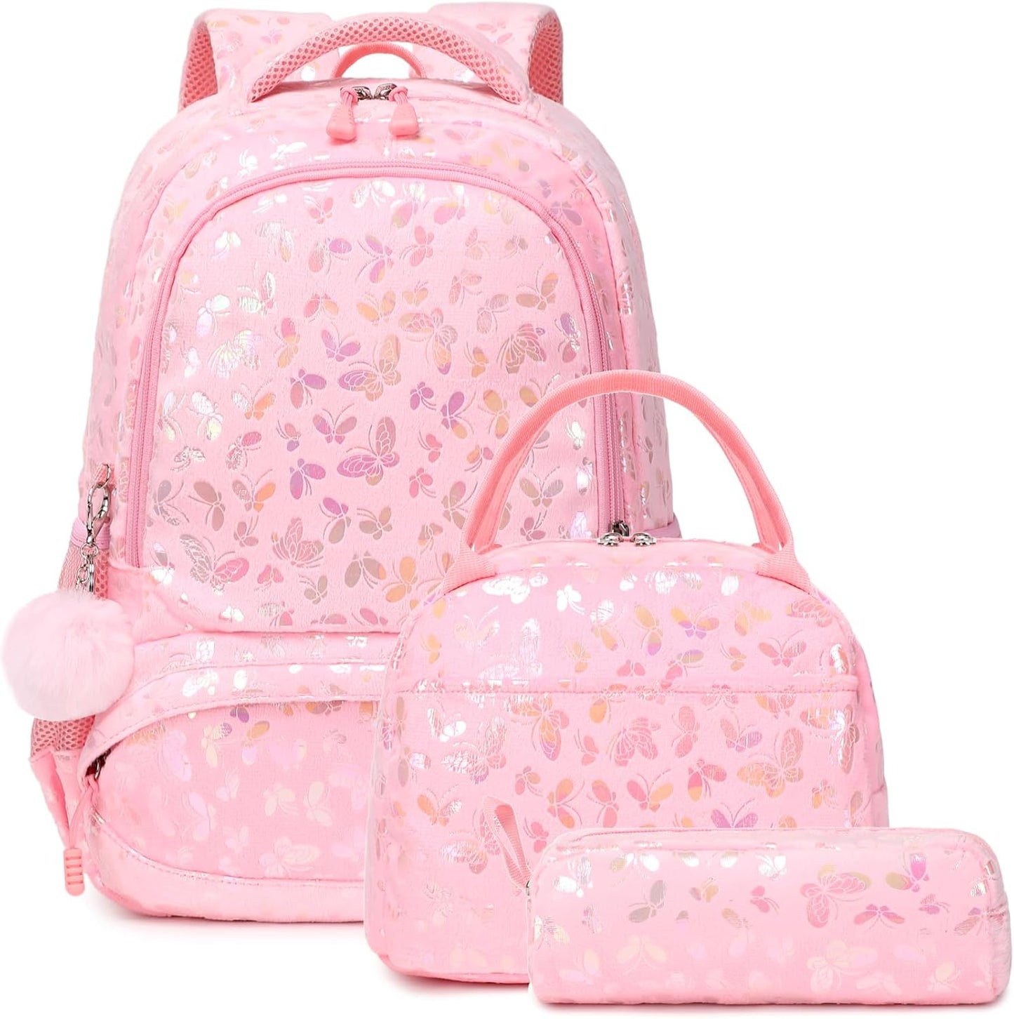 Meisohua Girls Backpack with Lunch Box 3 in 1 Set Kids Backpack for Girls Preschool Kindergarten Elementary School Backpack