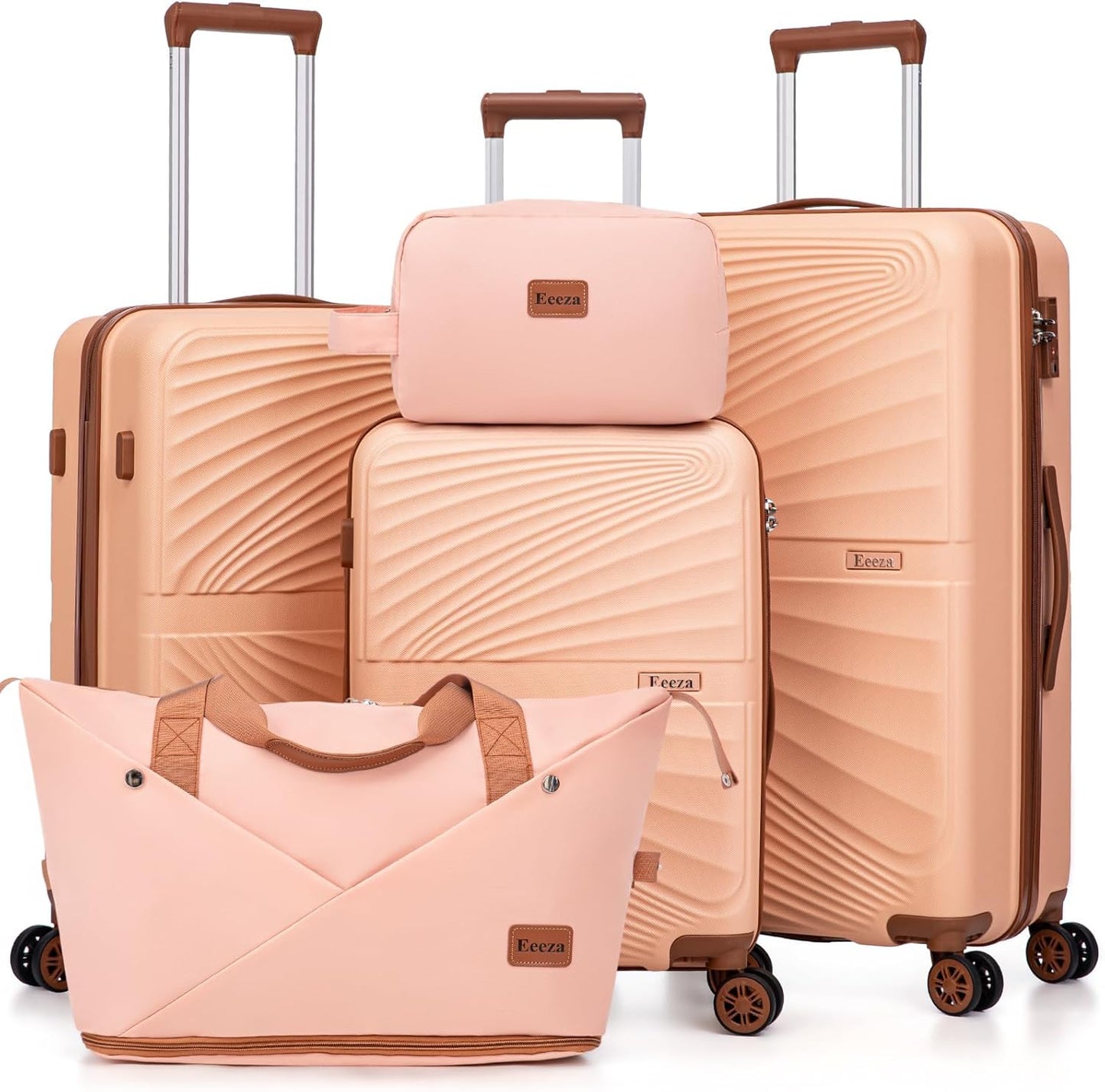 Luggage Sets 5 Piece, Suitcases with Wheels, ABS Hard Case Luggage with TSA Lock Spinner Wheels, Carry On Luggage Set (20/24/28 inch)