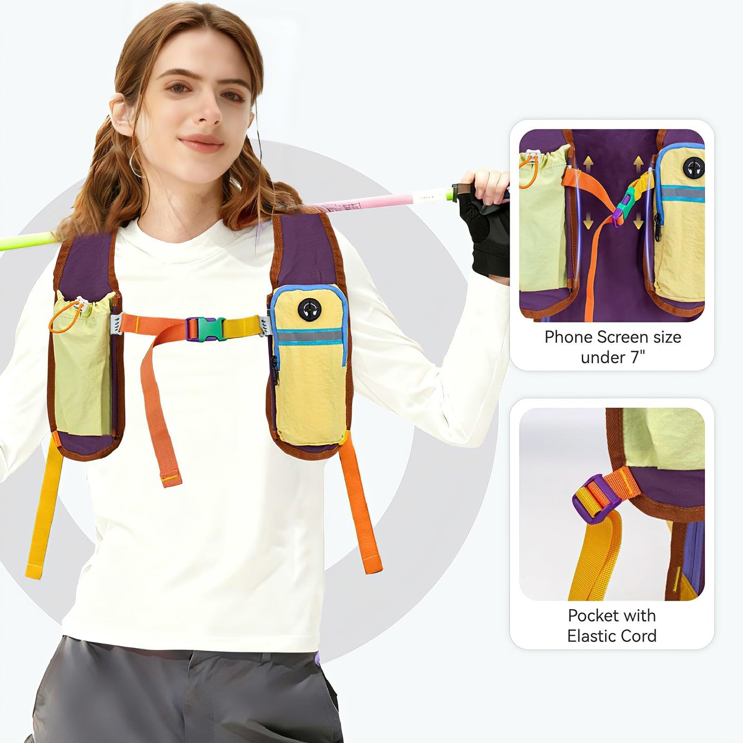 UtiaMiaoGonGo 15L Small Hiking Backpack Travel Daypack Colorful Lightweight Packable Foldable