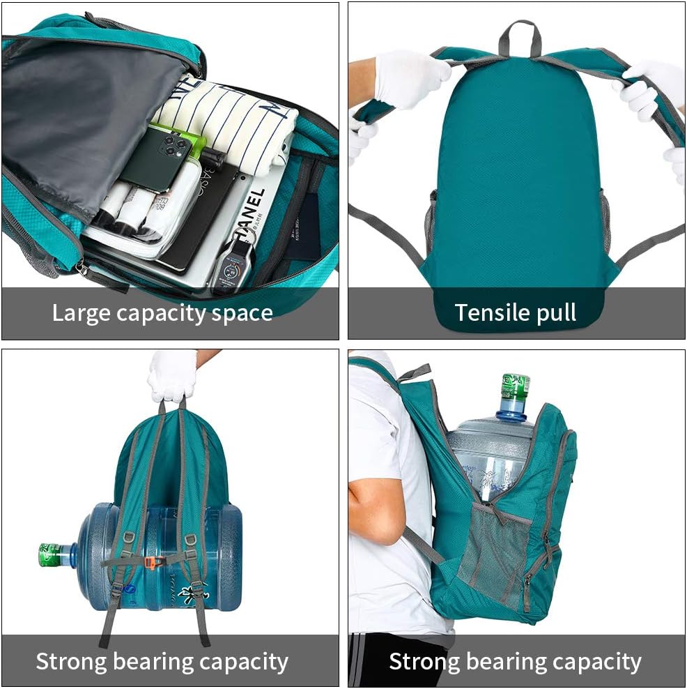 FENGDONG 35L Lightweight Foldable Waterproof Packable Travel Small Hiking Backpack Daypack for men women