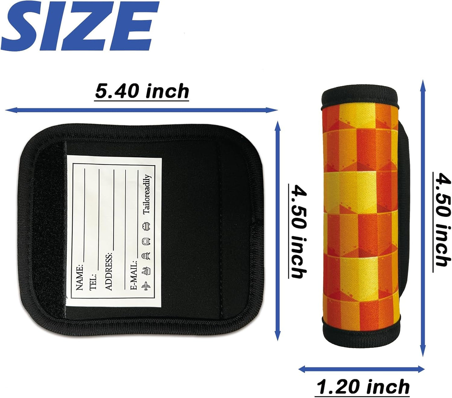 5 Pack Luggage Handle Wrap, Cute Luggage Tap Identifiers for Cruise Travel, Suitcase Tags Travel Accessories for Airplane Flying, Orange