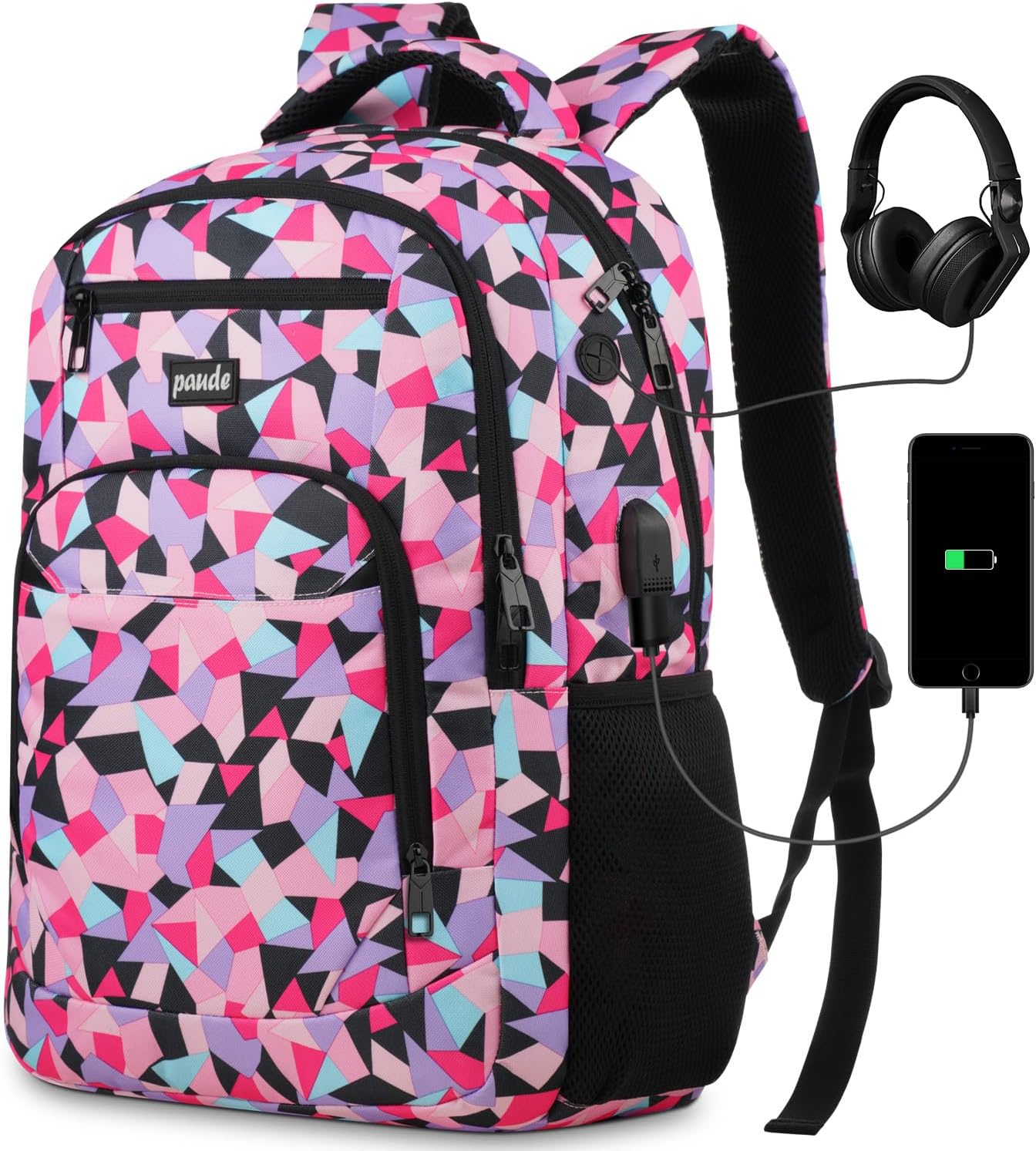 Paude Backpack for Teen Girls & Women - School & Travel Laptop Bookbag for City Trip & Office