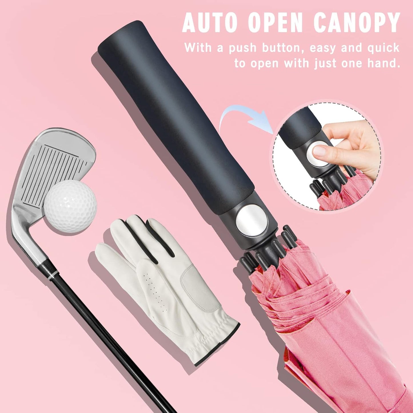 ZOMAKE Golf Umbrella Windproof, Extra Large Oversized Heavy Duty Double Canopy for Rain, Sports