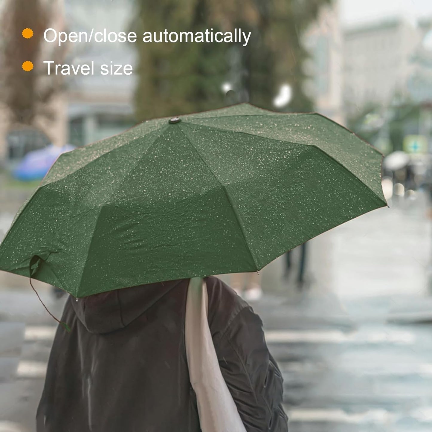 SIEPASA Two Packs Auto Open & Close Small Travel Umbrella Compact for Backpack-Umbrellas for Rain