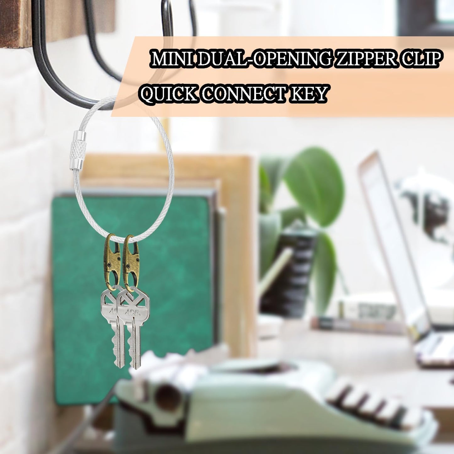 6Pcs Double Opening Lock Zipper Pull Replacement Clips, Small Carabiner Clips, Zipper Locks Anti Theft Deterrent for Bag Luggage Pickpocket Backpack Purse Travel Suitcase (Bronze)