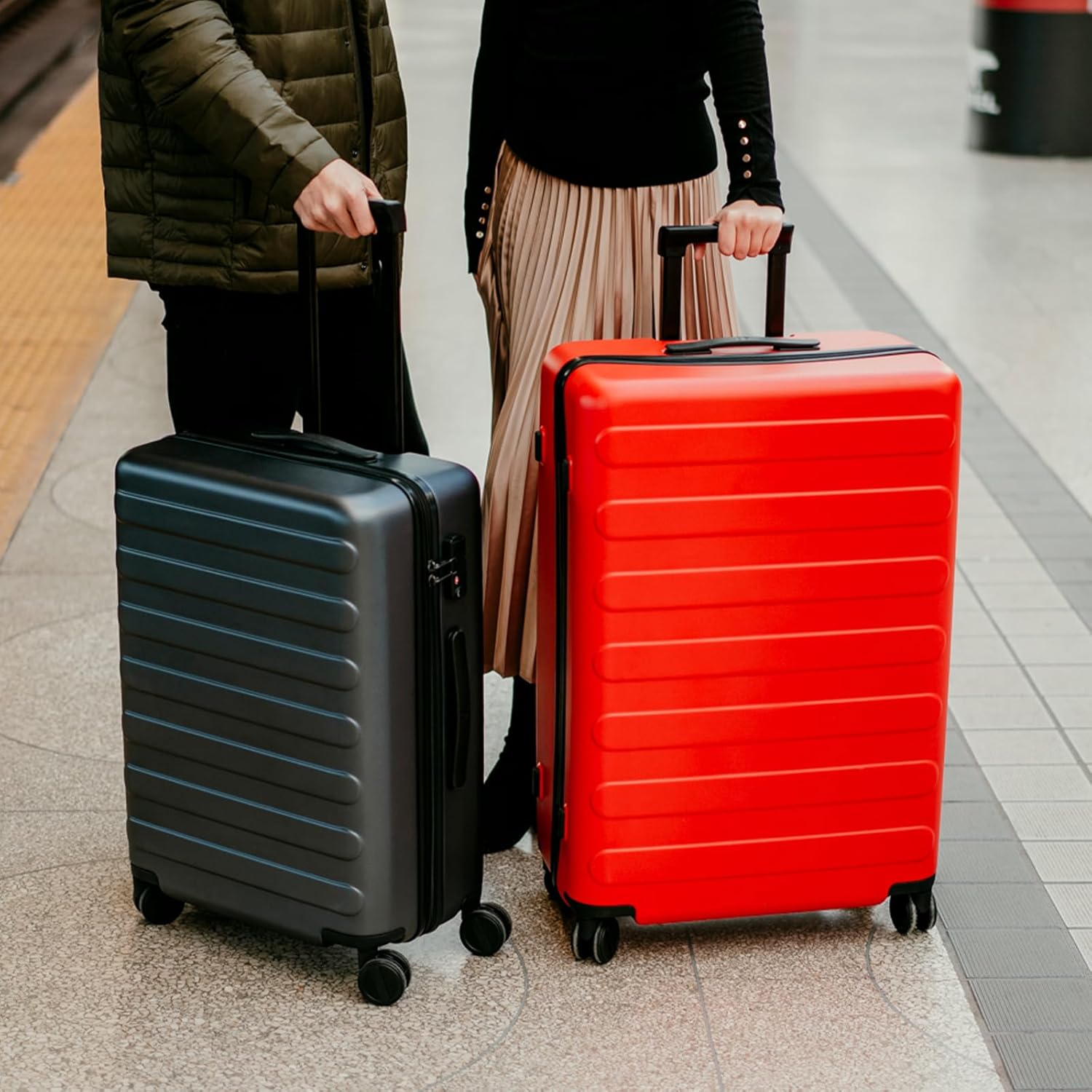 NINETYGO Large Checked Luggage 28 Inch, Checking In Luggage with Smooth Spinner Wheels