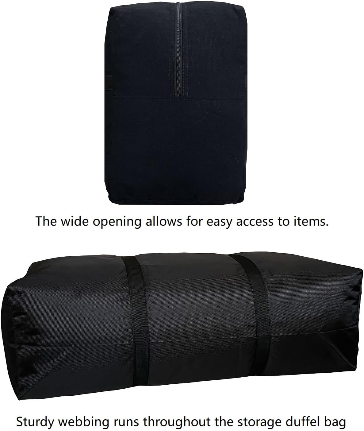 Extra Large Storage Duffle Bag for Travel, Black Oversized Giant Big Traveling Duffle Bag