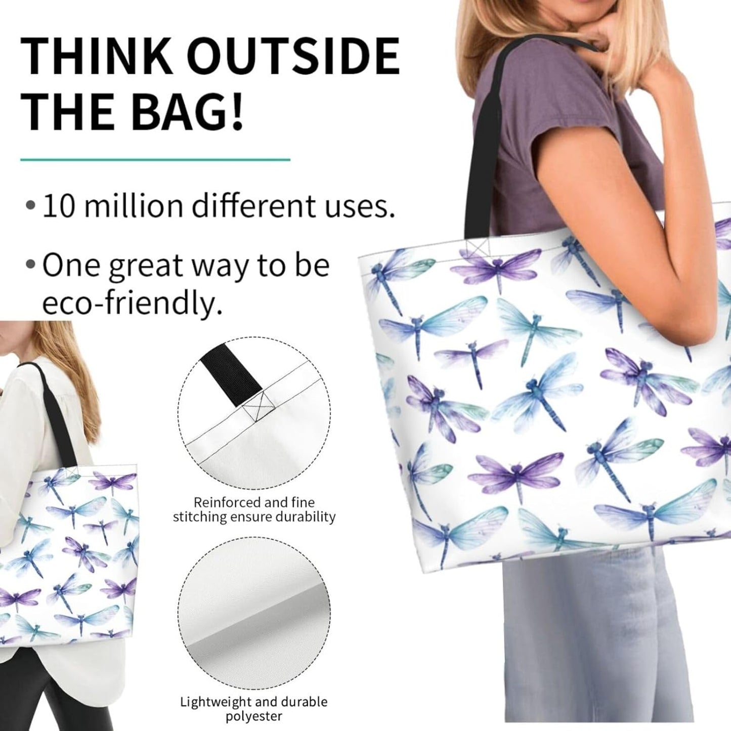 Tote Bag Beach Bag for Women Reusable Grocery Large Shopping Shoulder Bag Travel Handbag