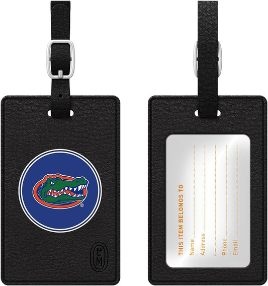 OTM Essentials University of Florida Faux Leather Luggage Tag, Durable Travel Accessories with Adjustable Strap and ID Card, Classic