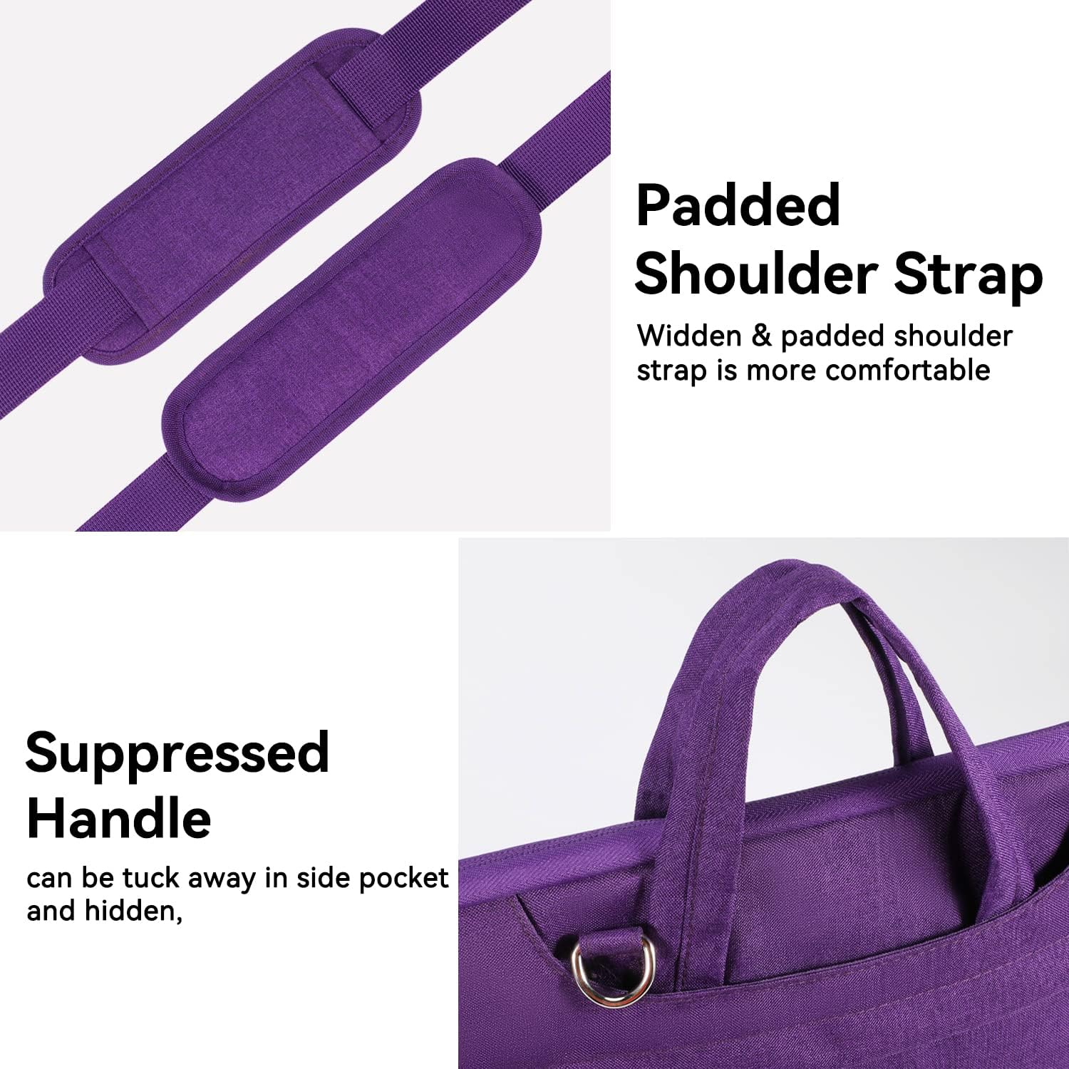 Voova Laptop Bag 13 14 Inch for Women, Waterproof Computer Sleeve Carrying Case with Shoulder