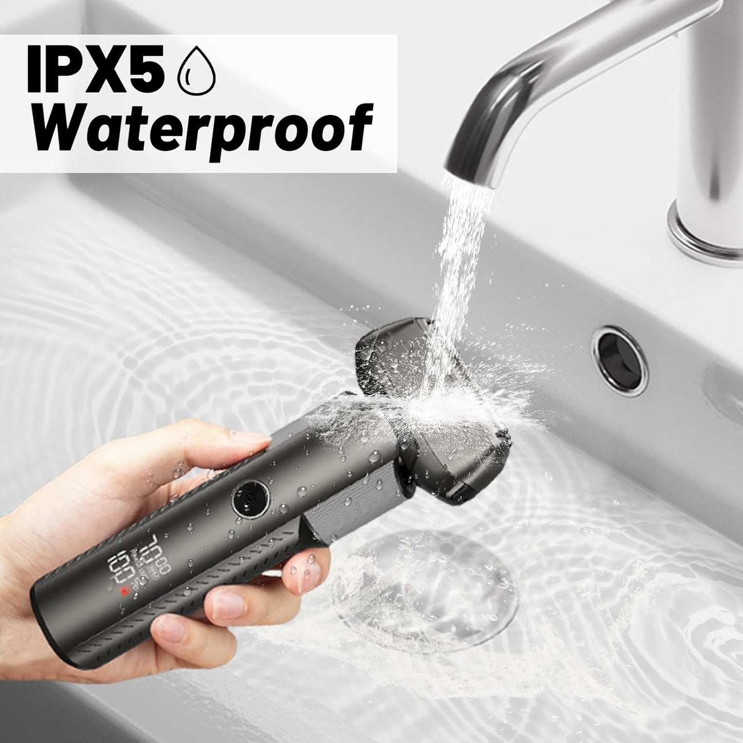 Foil Shavers for Men, Professional Travel Shavers, Electric Razors for Shaving Face, Waterproof Cordless Razor with Led Display, Rechargeable