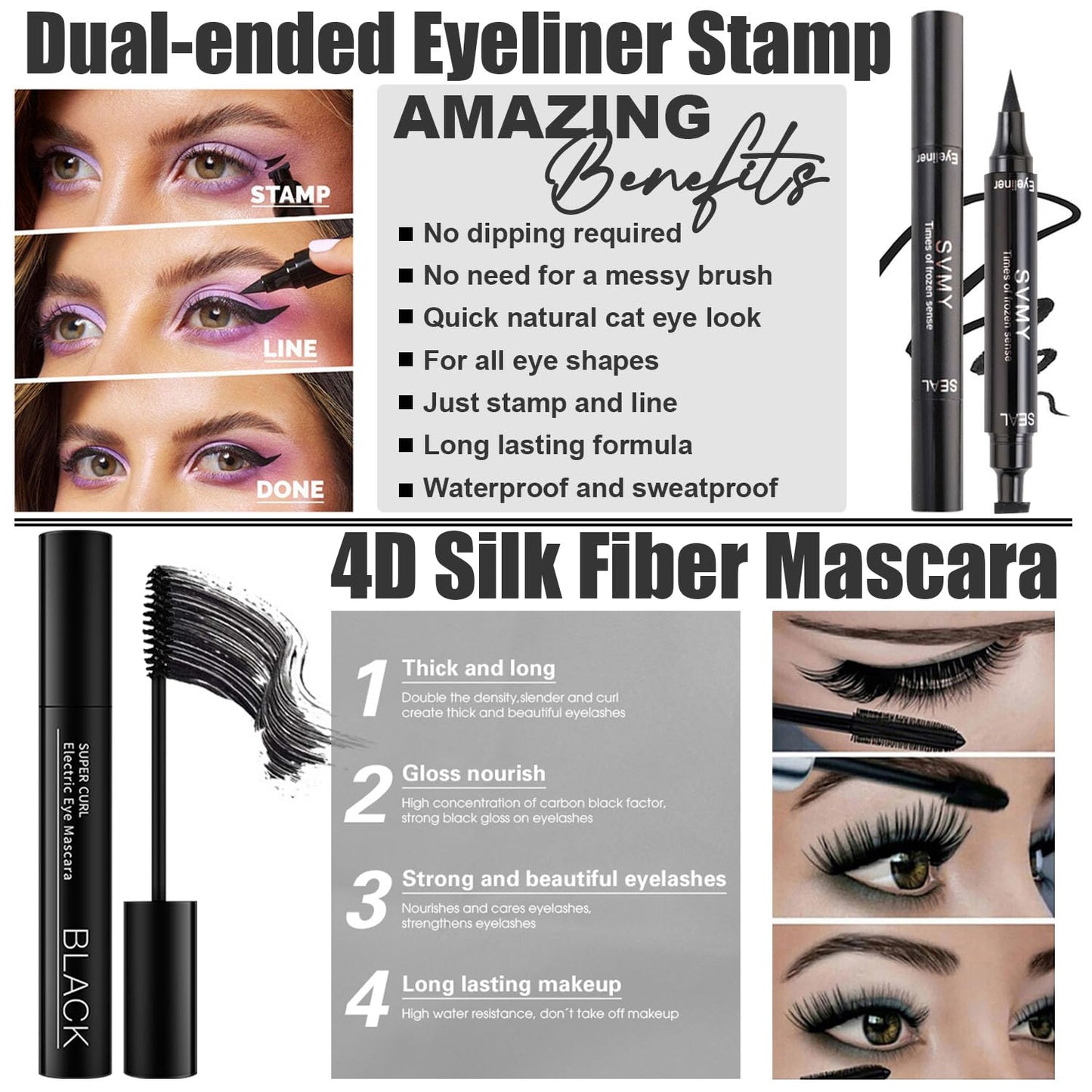All in One Makeup Kit for Women Full Kit, Make Up Gift Set for Women Teens Girls, Includes Eyeshadow Foundation CC Lipstick Mascara Brush Sponge Brow Powder Soap Eyeliner Primer Contour Cosmetic Bag