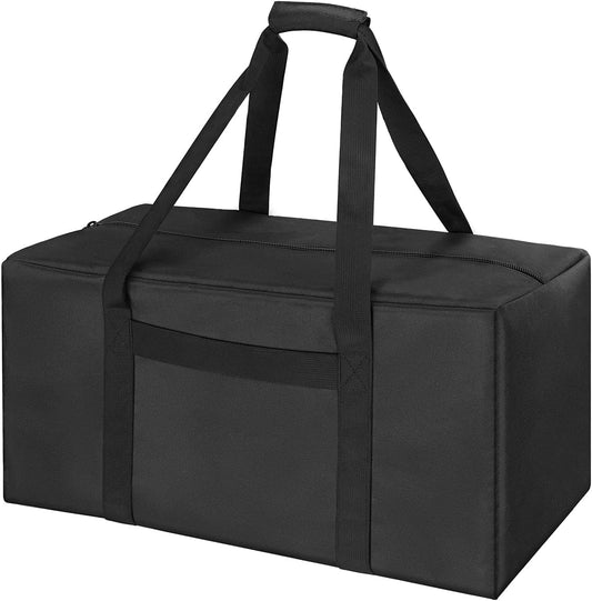 COOLBEBE 24x12x12 Inch Travel Duffle Bag (53L), Mid-Size Weekender for Overnight Trips, Camping, and Sports Gear Hauling, Water Resistant, Black