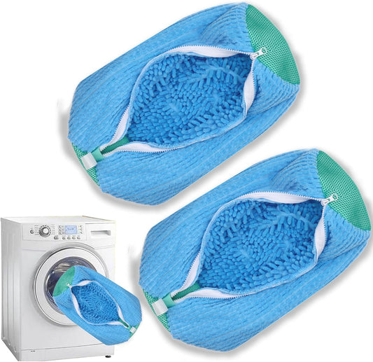 2-Packs Shoe Washing Bag for Washing Machine,Laundry Shoe Bag for Washer and Dryer Reusable Shoe Cleaning Bag