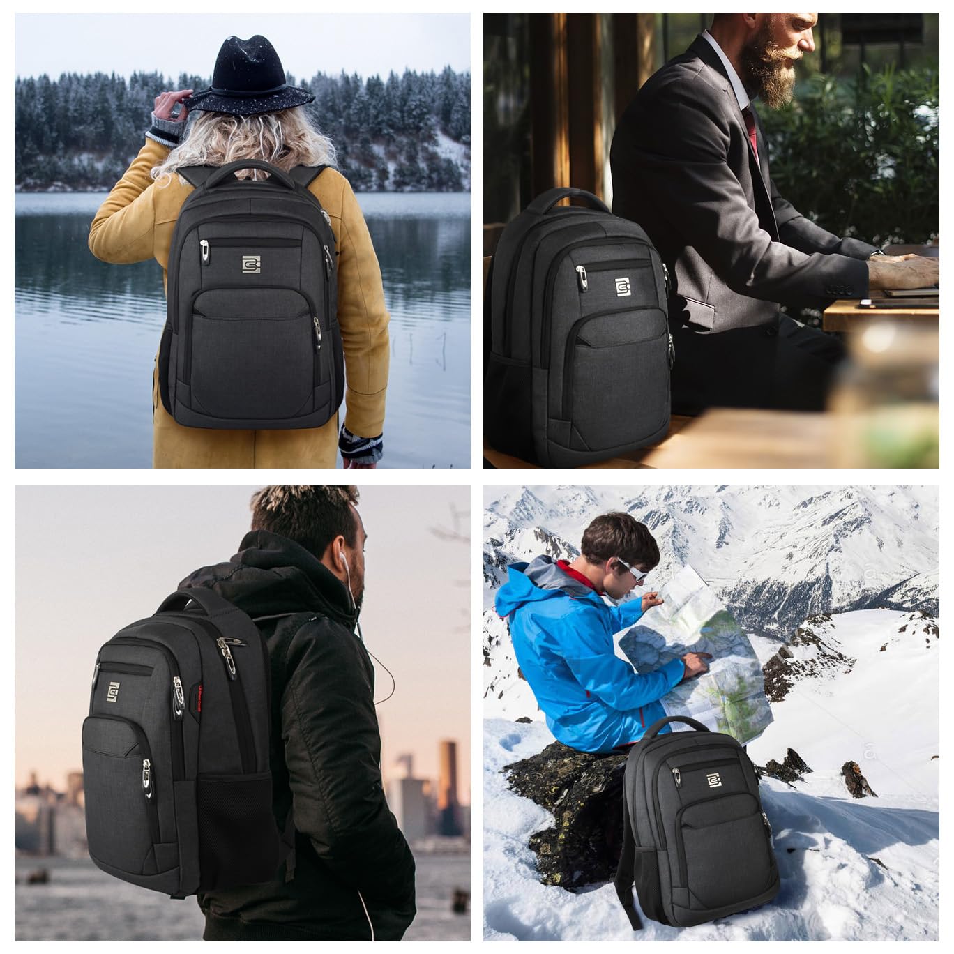 Volher Laptop Backpack,Business Travel Anti Theft Slim College Backpack