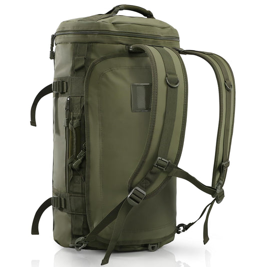 Haimont Heavy Duty Convertible Travel Duffel Backpack, Army Green, 45L – product image