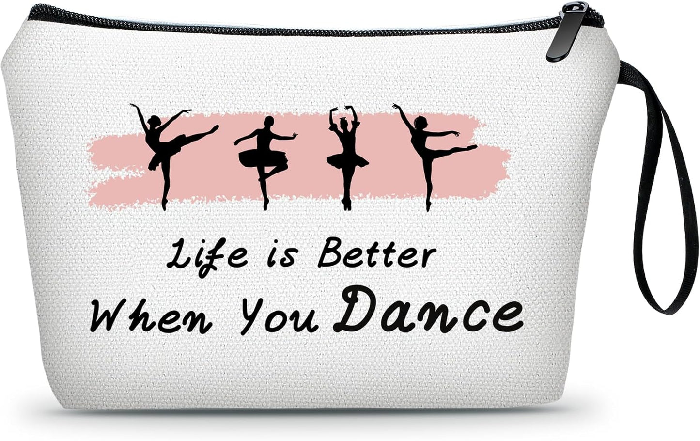 Ballet Dance Recital Gifts for Girls & Women - Makeup Bag & Cosmetic Bags for Dancers, Teachers & Friends