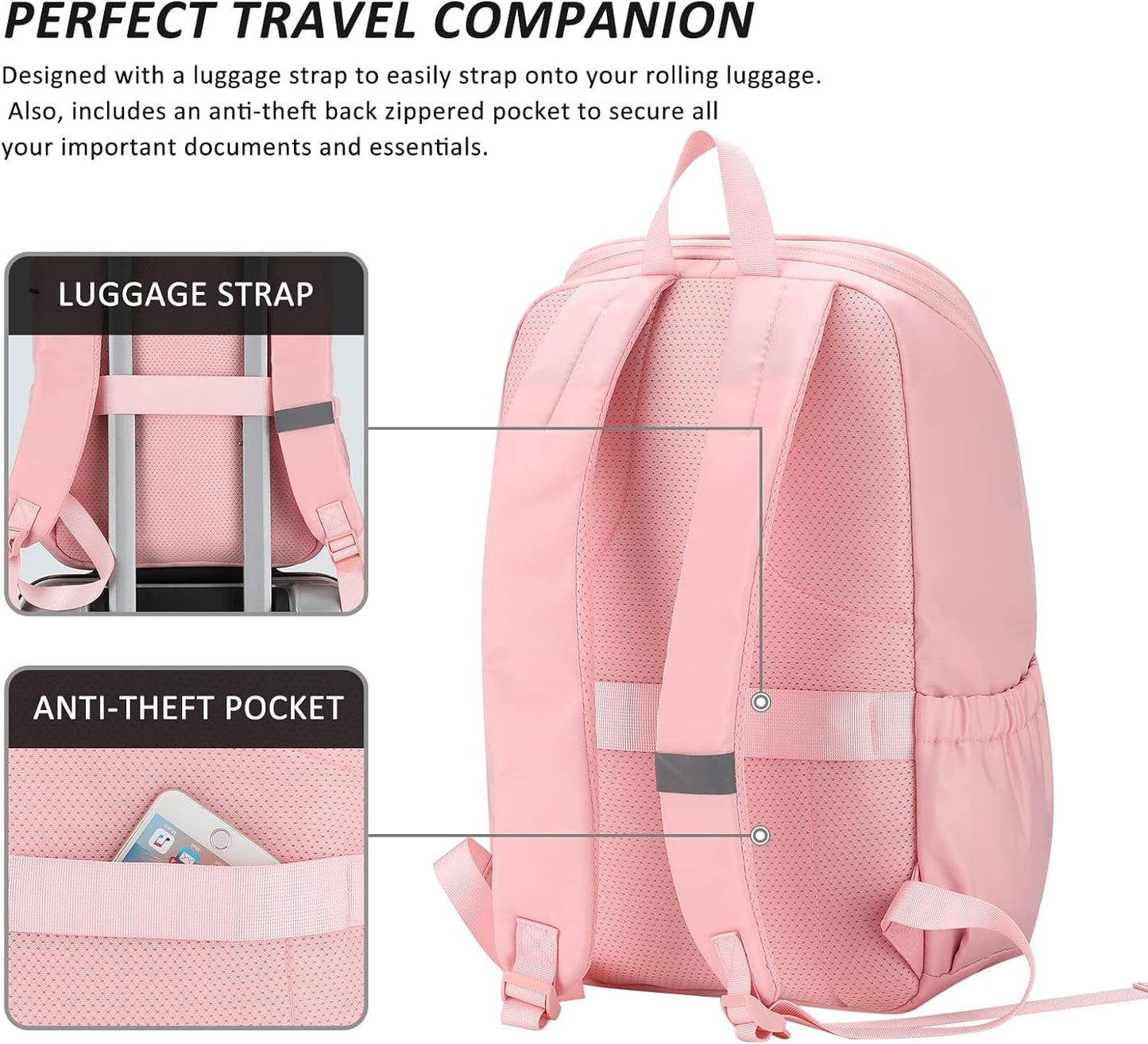 MAXTOP Deep Storage Laptop Backpack with USB Charging Port[Water Resistant] College Computer Bookbag Fits 16 Inch Laptop