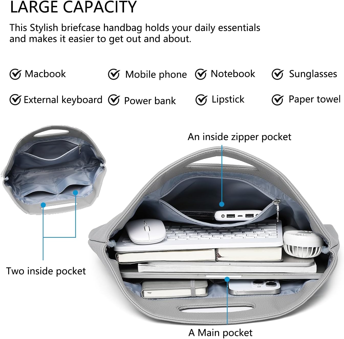 Official Document Computer Bag Stylishly Sleek with Multiple Compartments and Easy to Carry Design