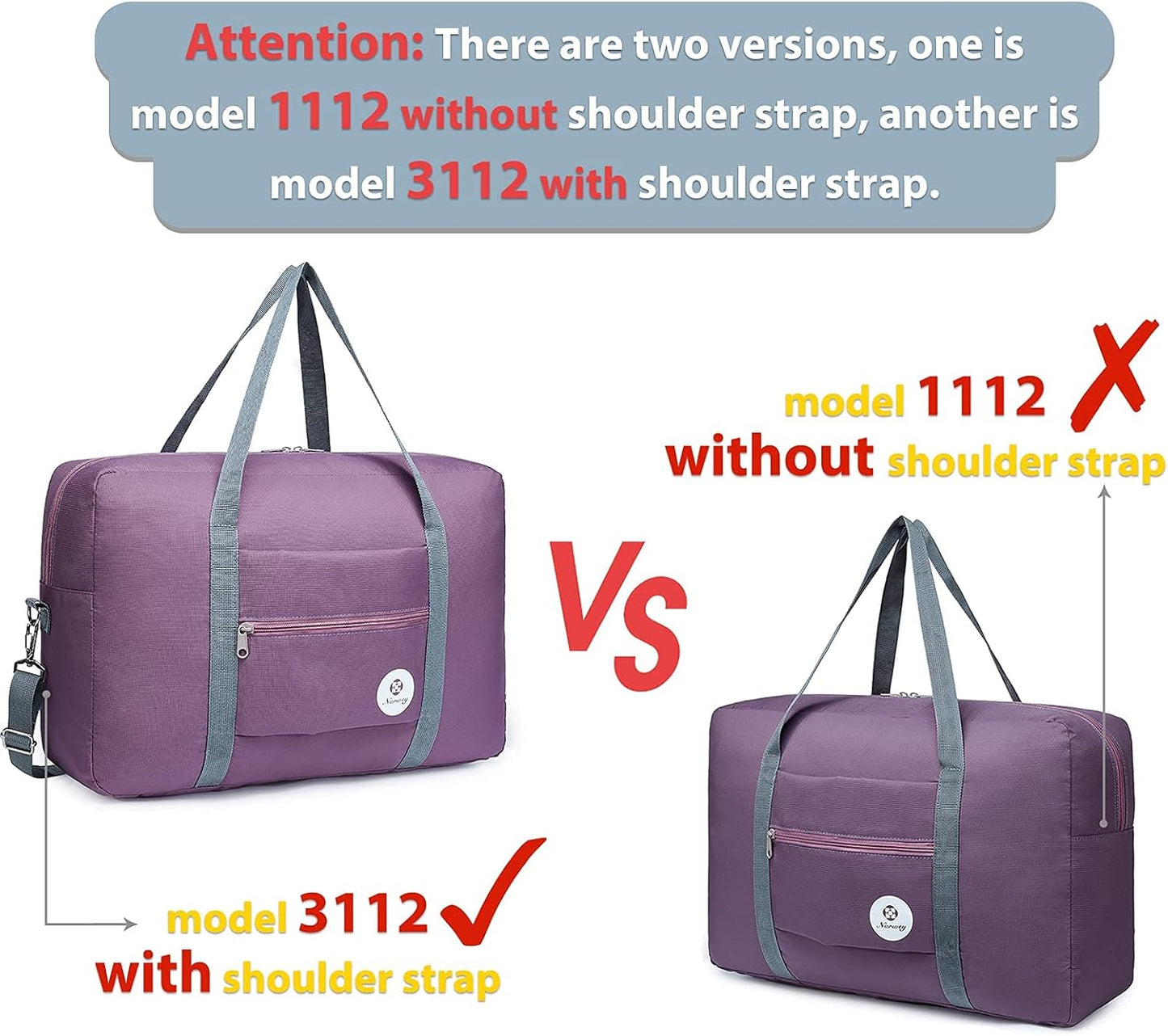 For Spirit Airlines Personal Item Bag 18x14x8 Foldable Travel Duffel Bag Tote Carry on Luggage
