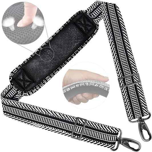 ZINZ Shoulder Strap 58" Ultra-Thick Fixed Padded and Adjustable Buckles Crossbody Strap for Briefcase Laptop Bag Luggage