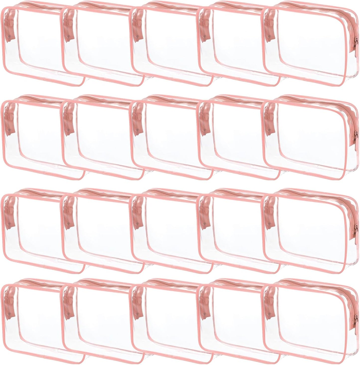 20 Packs Clear Cosmetics Bags for Women Men Waterproof Toiletry Bags PVC Makeup Bags Organizer Case