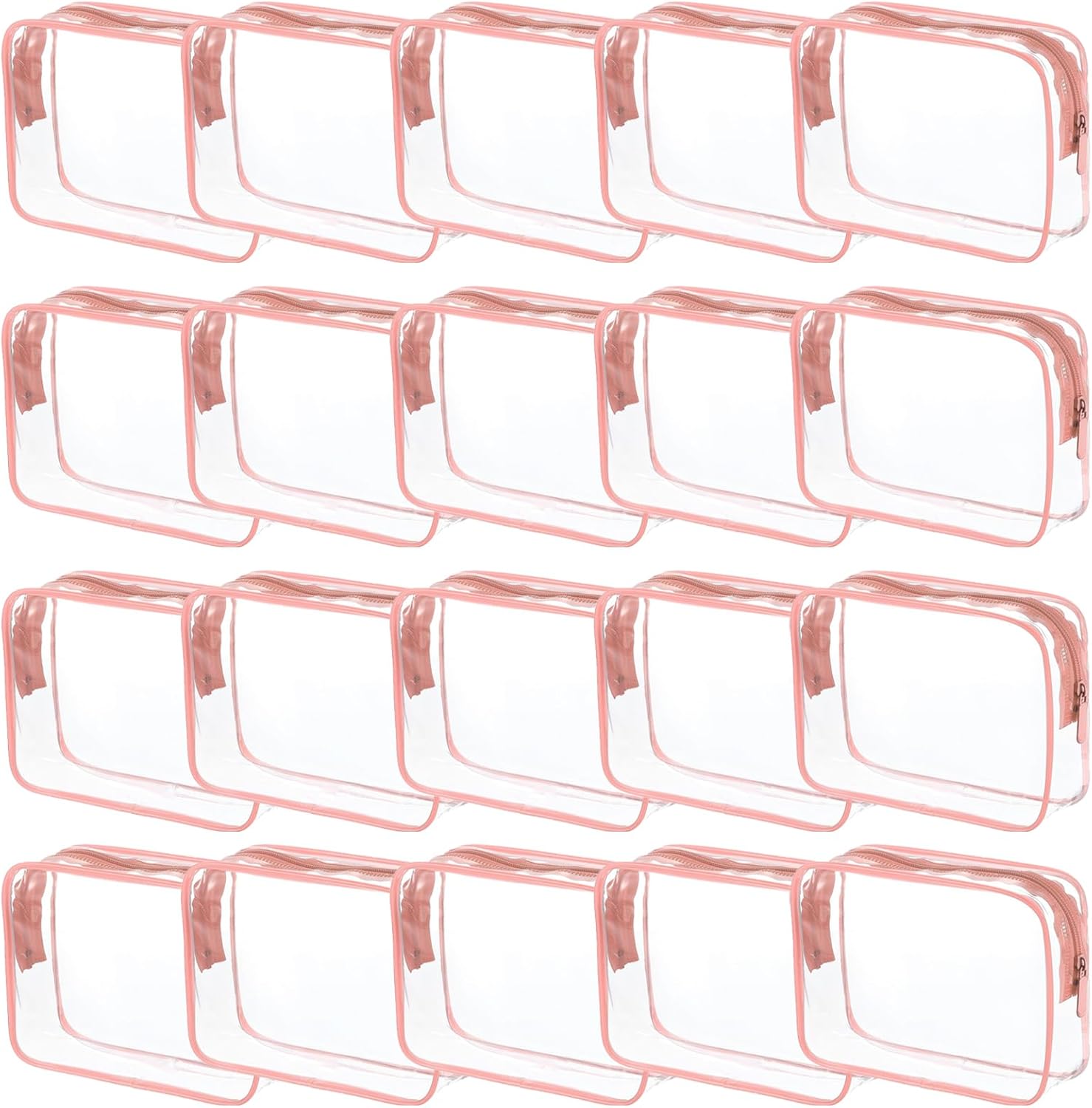 20 Packs Clear Cosmetics Bags for Women Men Waterproof Toiletry Bags PVC Makeup Bags Organizer Case