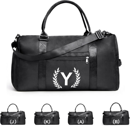 Gym Bag for Women & Men, Fitness Workout Sports Travel Duffle Bag with Wet Pocket & Shoes Compartment, Great Present for Gym Lovers