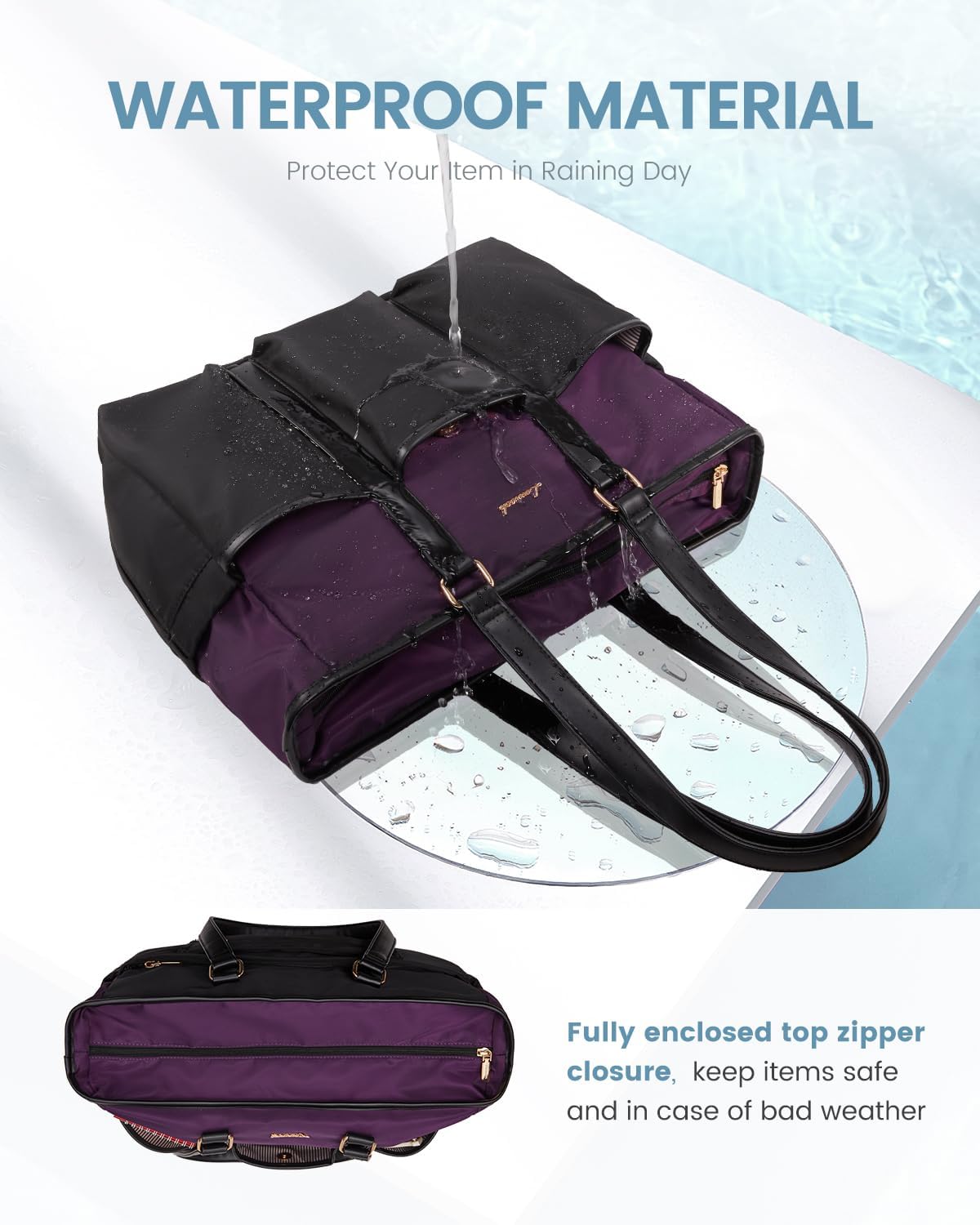 LOVEVOOK Teacher Nurse Tote Bag for Women Work, 15.6 Inch Laptop Bag for Women, Utility Everything Bag For Travel College Daily, Professional Computer Purse Large Handbag With Multi Pockets
