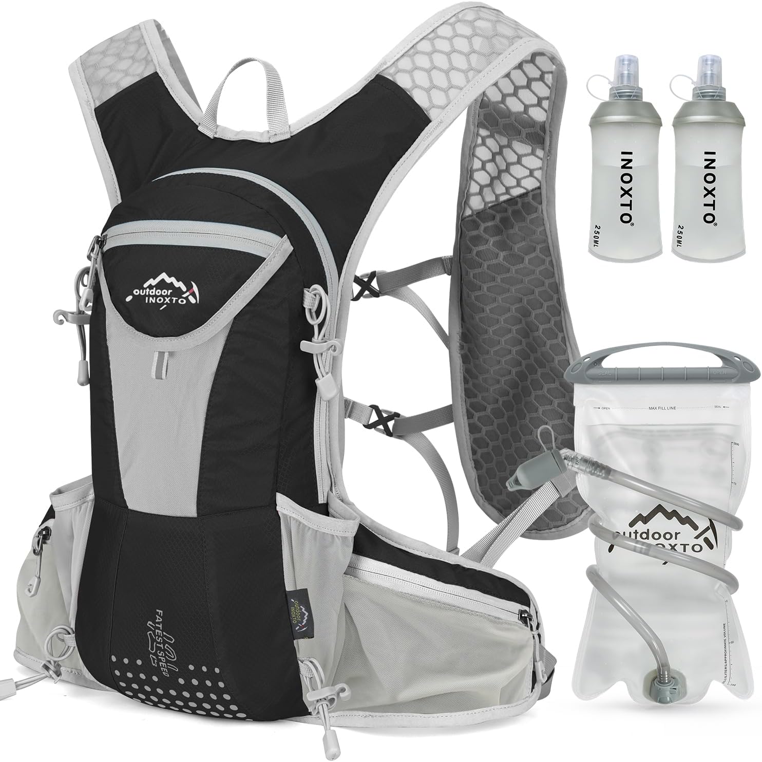 Hydration Pack Backpack, Lightweight Water Backpack with 2L Leakproof Hydration Bladder Daypack for