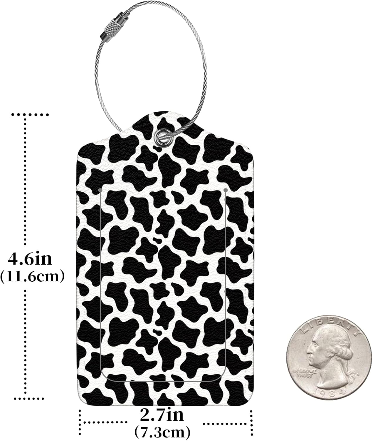 2 Pcs Luggage Tags for Suitcases, PU Leather Cruise Ship Luggage Tags with Privacy Cover Label