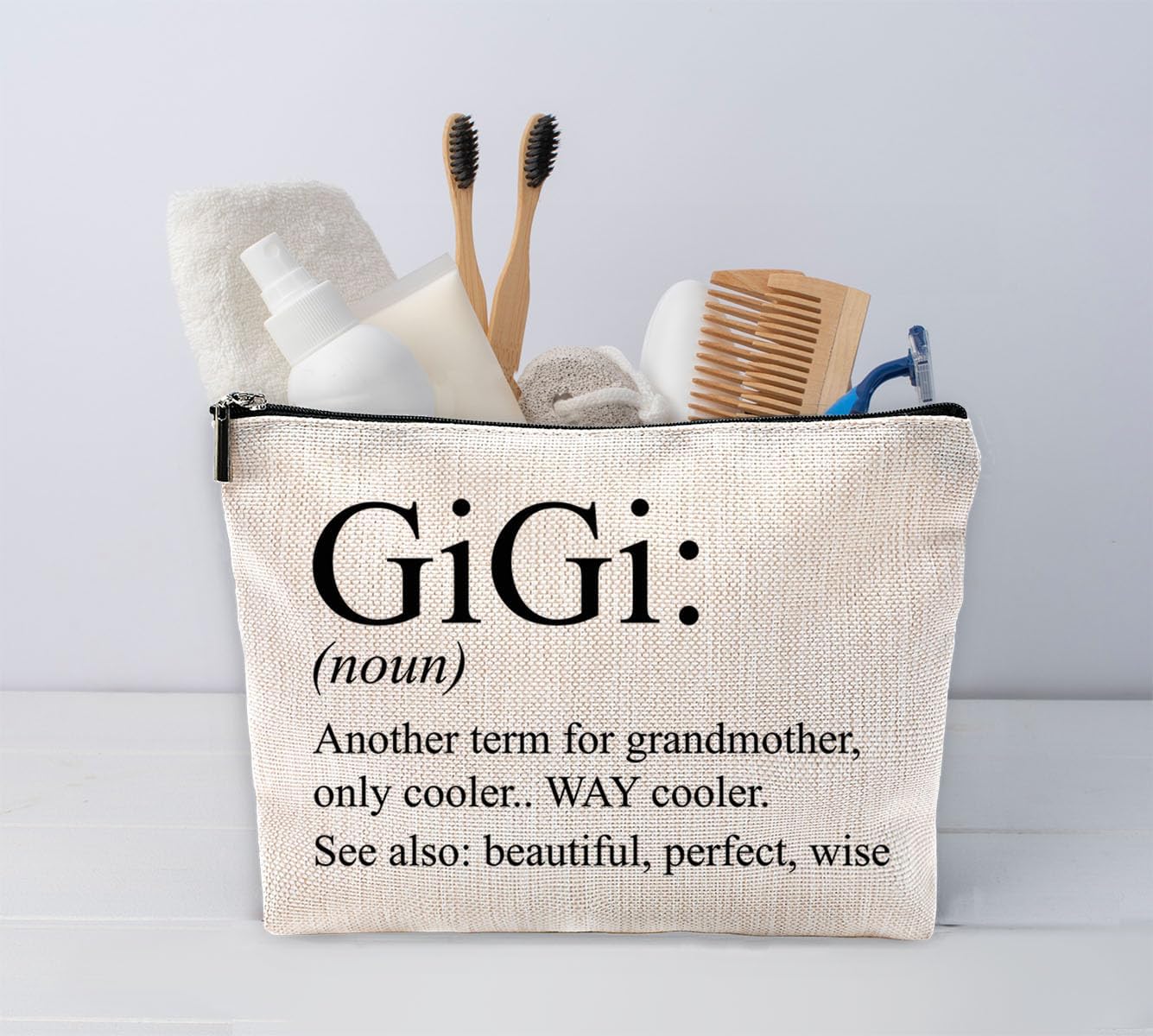 Sufamb Gigi Gifts for Grandma,Grandma Makeup Bag,Gigi Gifts,Gigi Mother's Day Gifts,Grandma