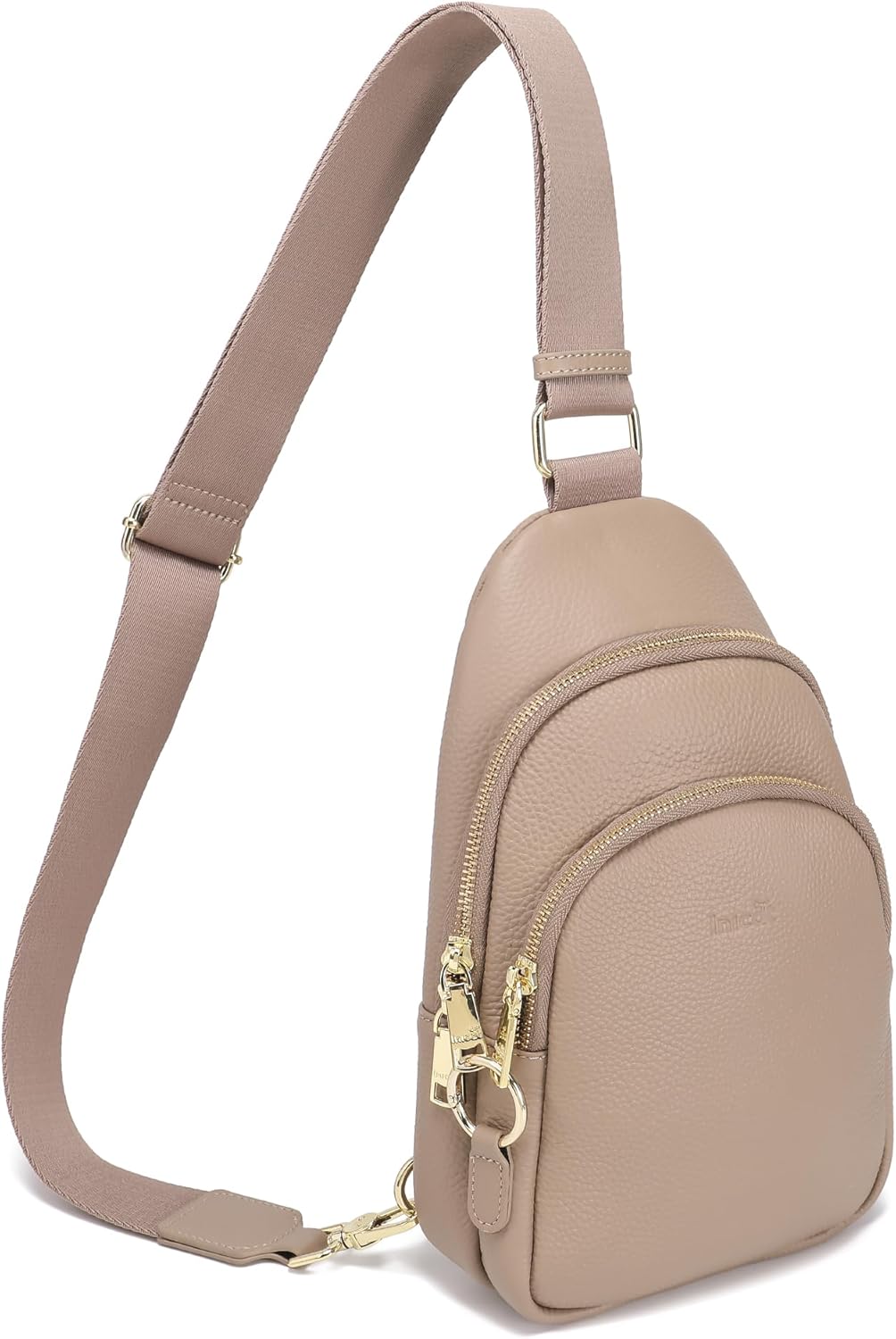 INICAT Crossbody Sling Bags Travel Cross Body Purses Faux Leather Fanny Packs Chest Bag for Women