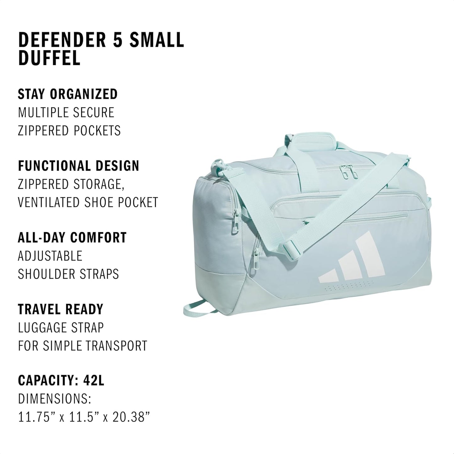 adidas Defender 5.0 Duffel Bag – Durable for Sports, Gym & Travel
