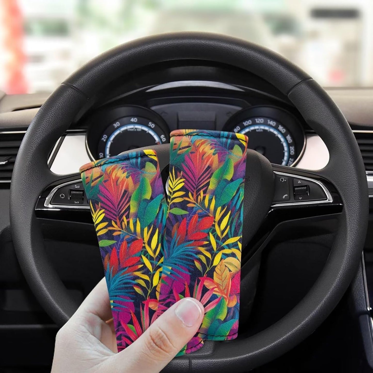 Colourful Flower Luggage Handle Wrap for Suitcase 2 Pcs Luggage Tags Suitcases Luggage Identifier Set Women Girls Cute Suitcase Sleeve Protector Door Handle Covers