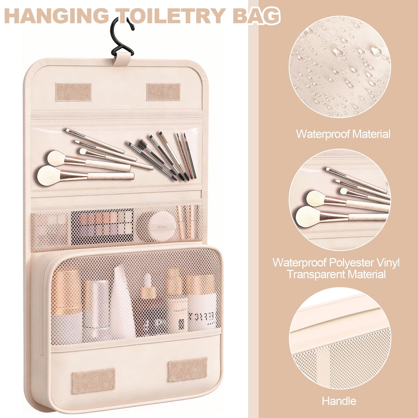 8 Set Packing Cubes for Travel,Suitcase Organizer Bags for Luggage with Shoe & Hanging Toiletry