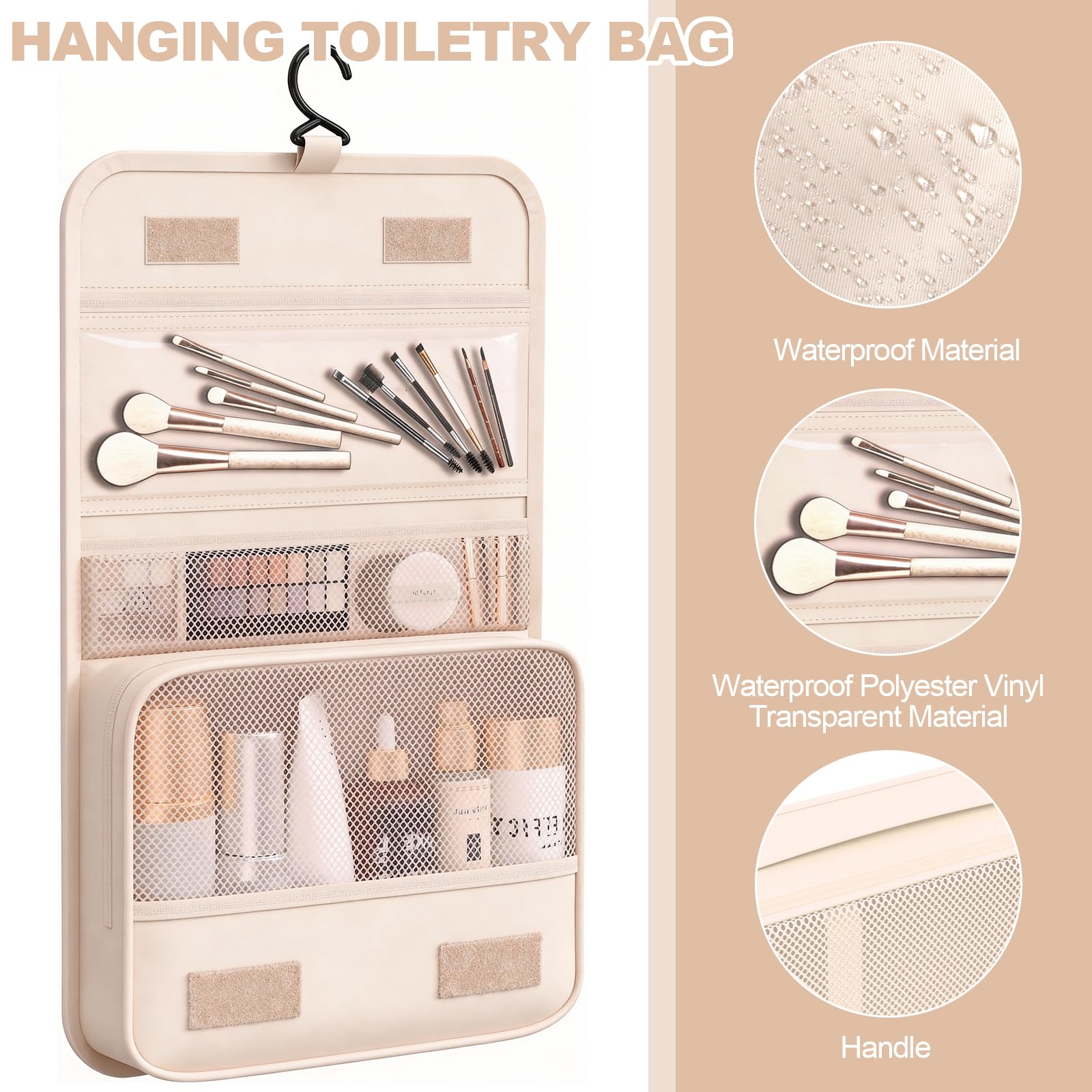 8 Set Packing Cubes for Travel,Suitcase Organizer Bags for Luggage with Shoe & Hanging Toiletry