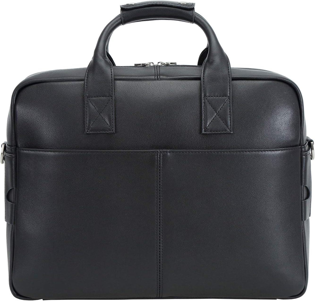 Polare Leather Briefcase for Men Business Travel Messenger Bags 15.6 Inch Laptop Bag YKK Metal Zipper