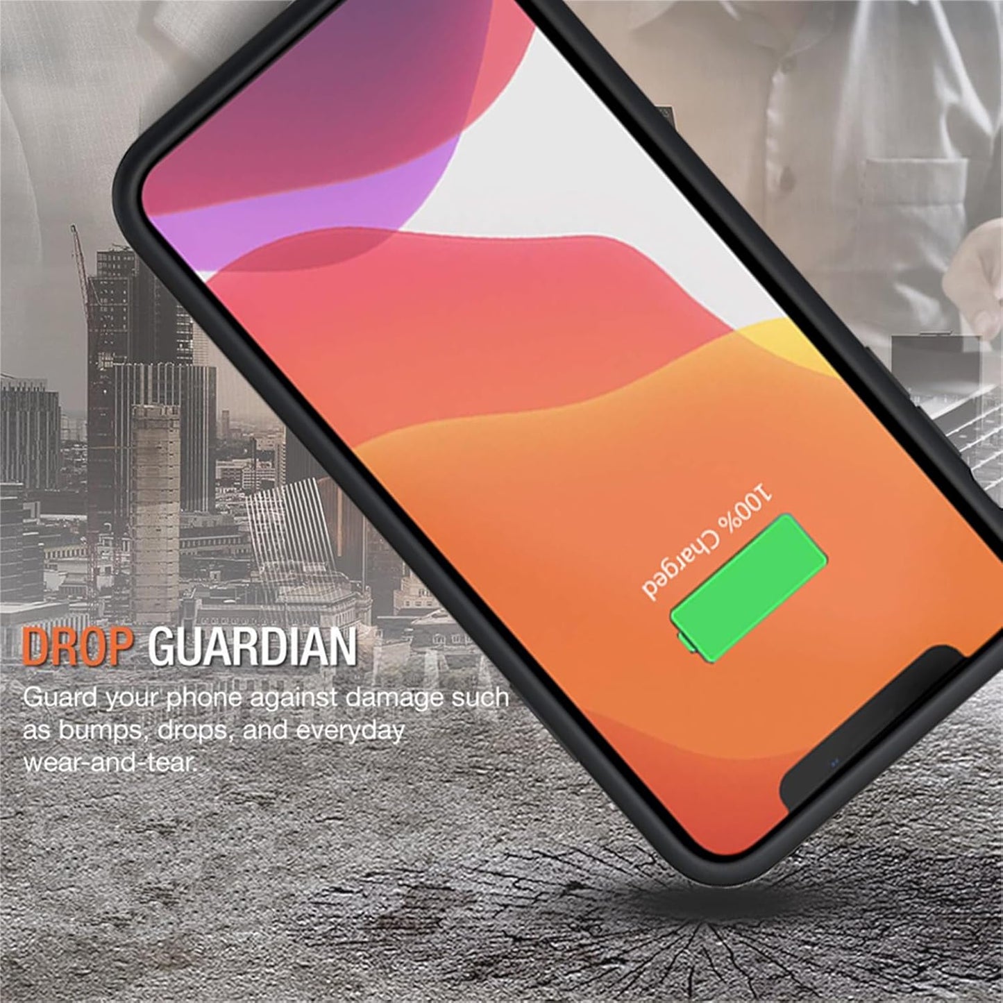 Battery Case for iPhone 11 Pro Max, 10000mAh Ultra Thin Portable Protective Smart Charging Case Compatible with iPhone 11 Pro Max (6.5 inch) Rechargeable Extended Battery Charger (Black)