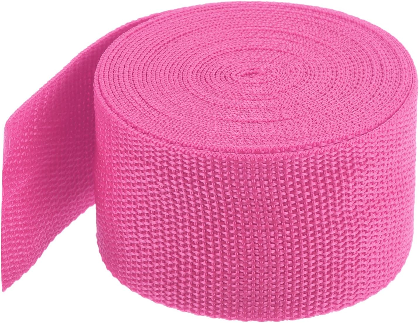 MECCANIXITY Lightweight Polypropylene Webbing Strap 2" 5 Yard Backpack Strapping Band Rose Red for Outdoor Luggage Cargo Straps