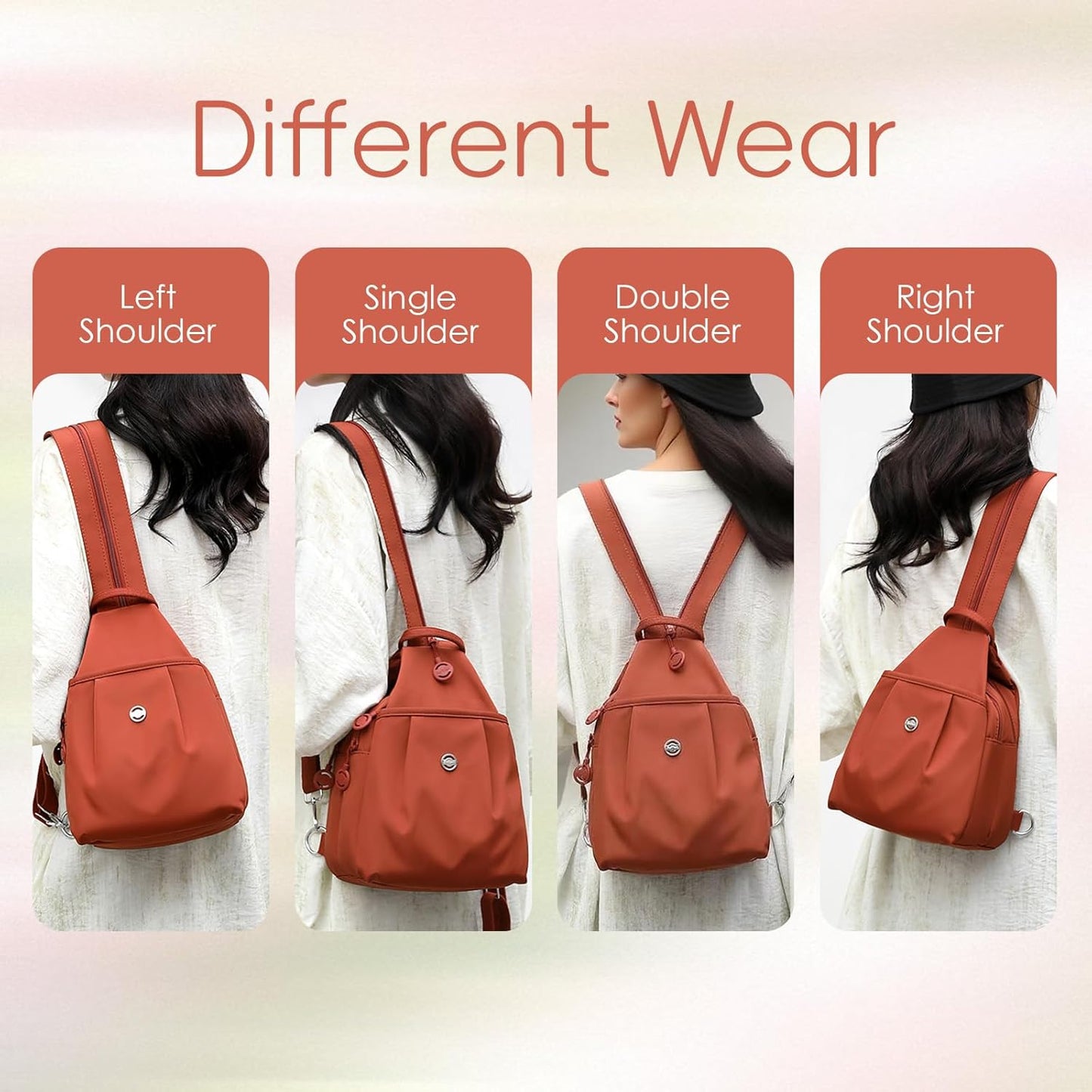 Oxford Clothlarge Convertible Capacity Backpack Bags,Comfortable Convenient Commuting Outdoors Backpack,Crossbody Bag