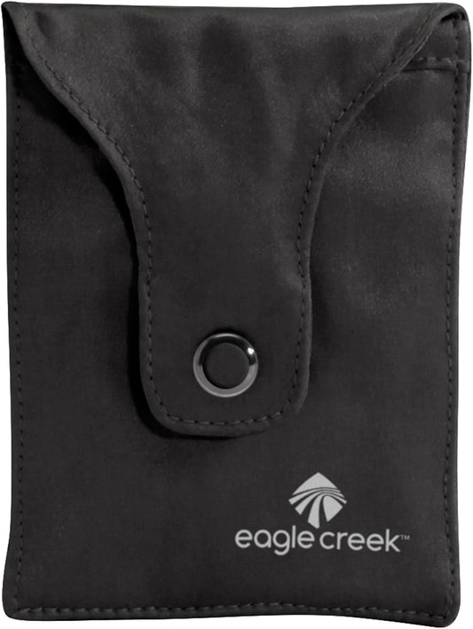 eagle creek Silk Undercover Bra Stash Travel Wallet to Keep Money and Credit Cards Secure - Breathable Silk with Moisture Resistant Lining, Black