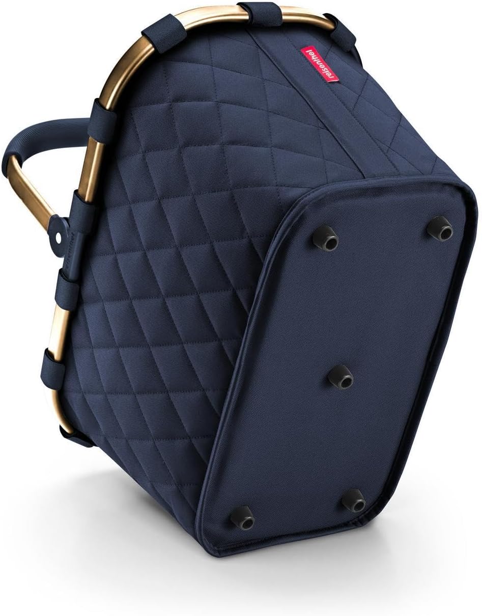 reisenthel carrybag rhombus midnight gold - Sturdy shopping basket with plenty of storage space and practical inner pocket - Elegant and water-repellent design