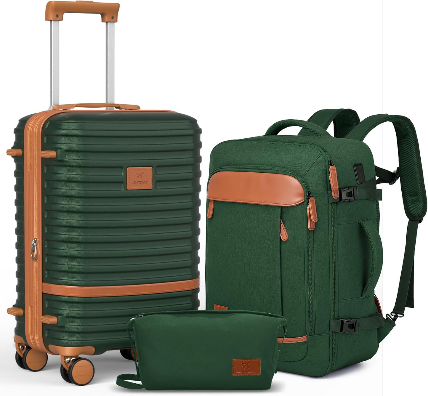Joyway Expandable Carry on Luggage Sets Airline Approved, Lightweight Hard Shell 20 Inch Carry-on Suitcase with Spinner Wheels