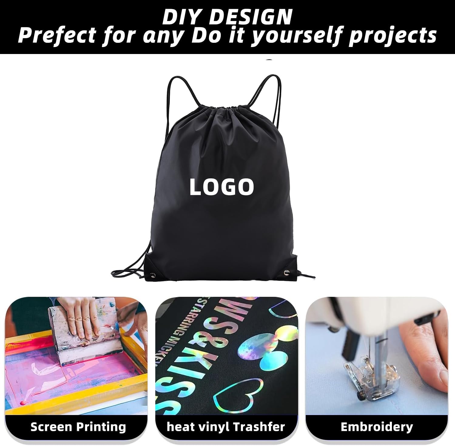 drawstring backpack, Drawstring Bags Bulk,10 Pcs Draw String Bags, Cinch Bag,essential for gym