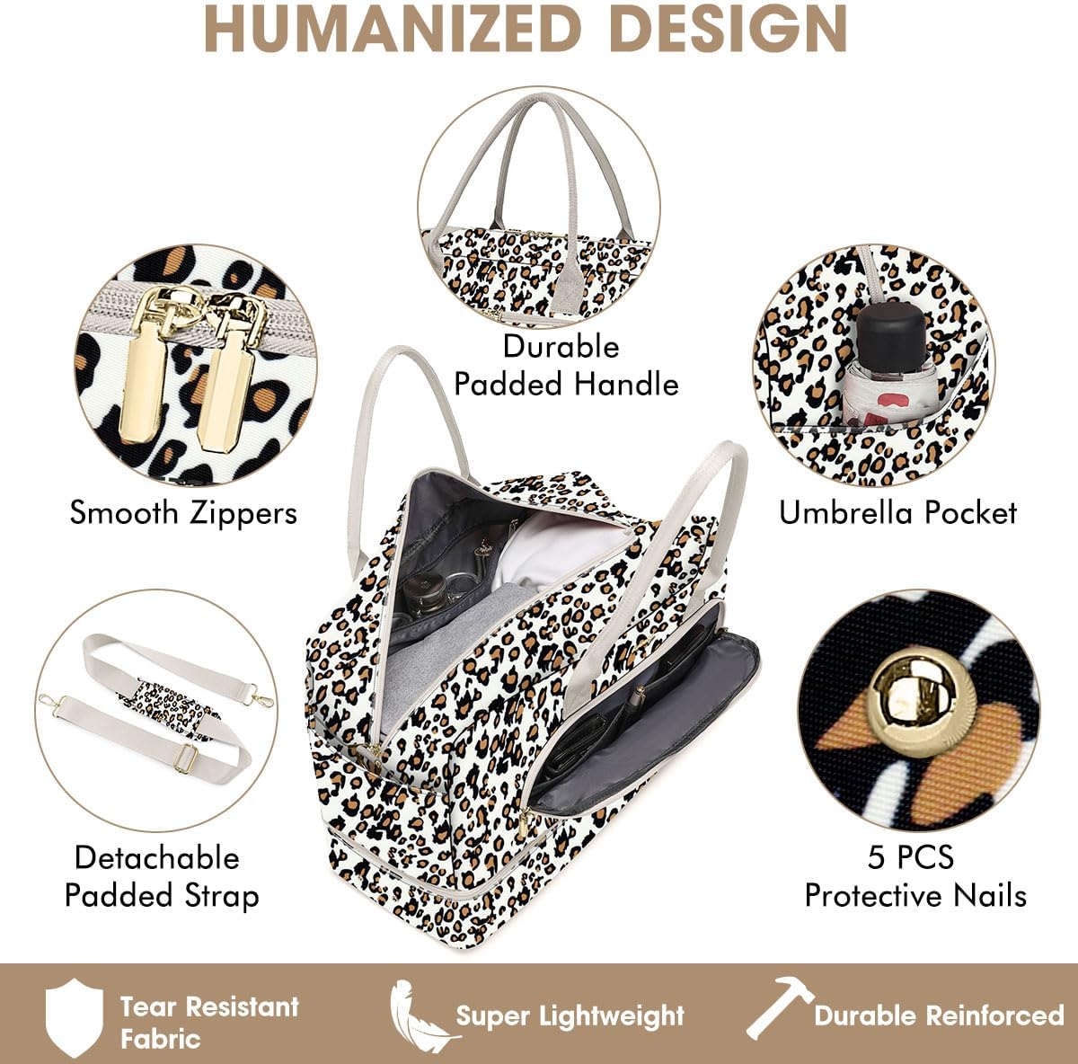 Travel Duffle Bag Weekender for Women - Carry-On Overnight Personal Item Bag with Shoe Compartment & Wet Pocket Large Weekend Tote Bags with Toiletry Hospital Bags for Labor and Delivery