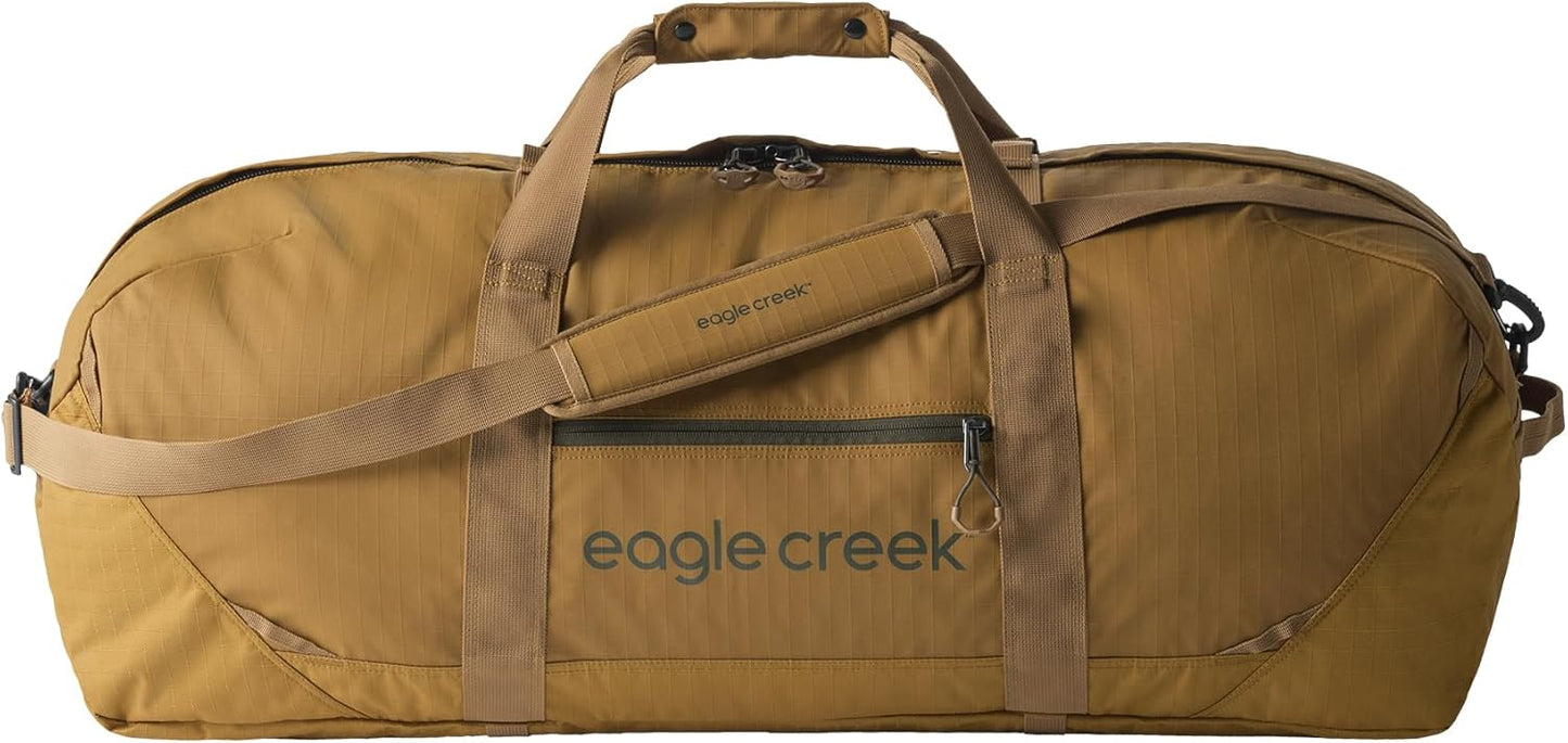 Eagle Creek No Matter What Duffel Bag - Eco Friendly Duffel for Sustainable Travel - Adjustable Shoulder Strap - Multiple Carry Options - Easy to Store - Safari Brown - 90L