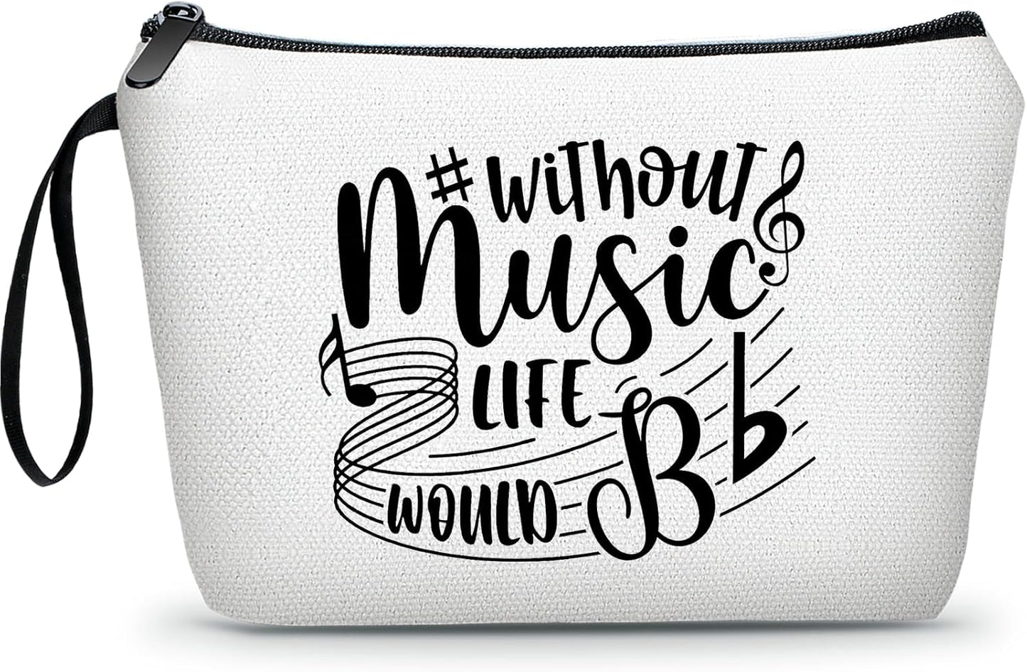 Music Lovers Thank You Appreciation Birthday Gifts for Women Friends Sister Female Teacher Bff Small Travel Cosmetic Makeup Bag