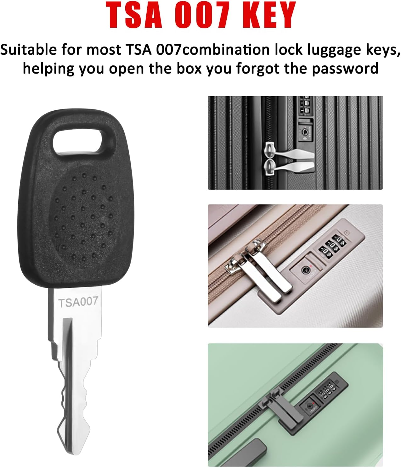 2PCS 007 Master Luggage Key,for T-S-A Approved Luggage Lock,Suitcase Luggage Lock